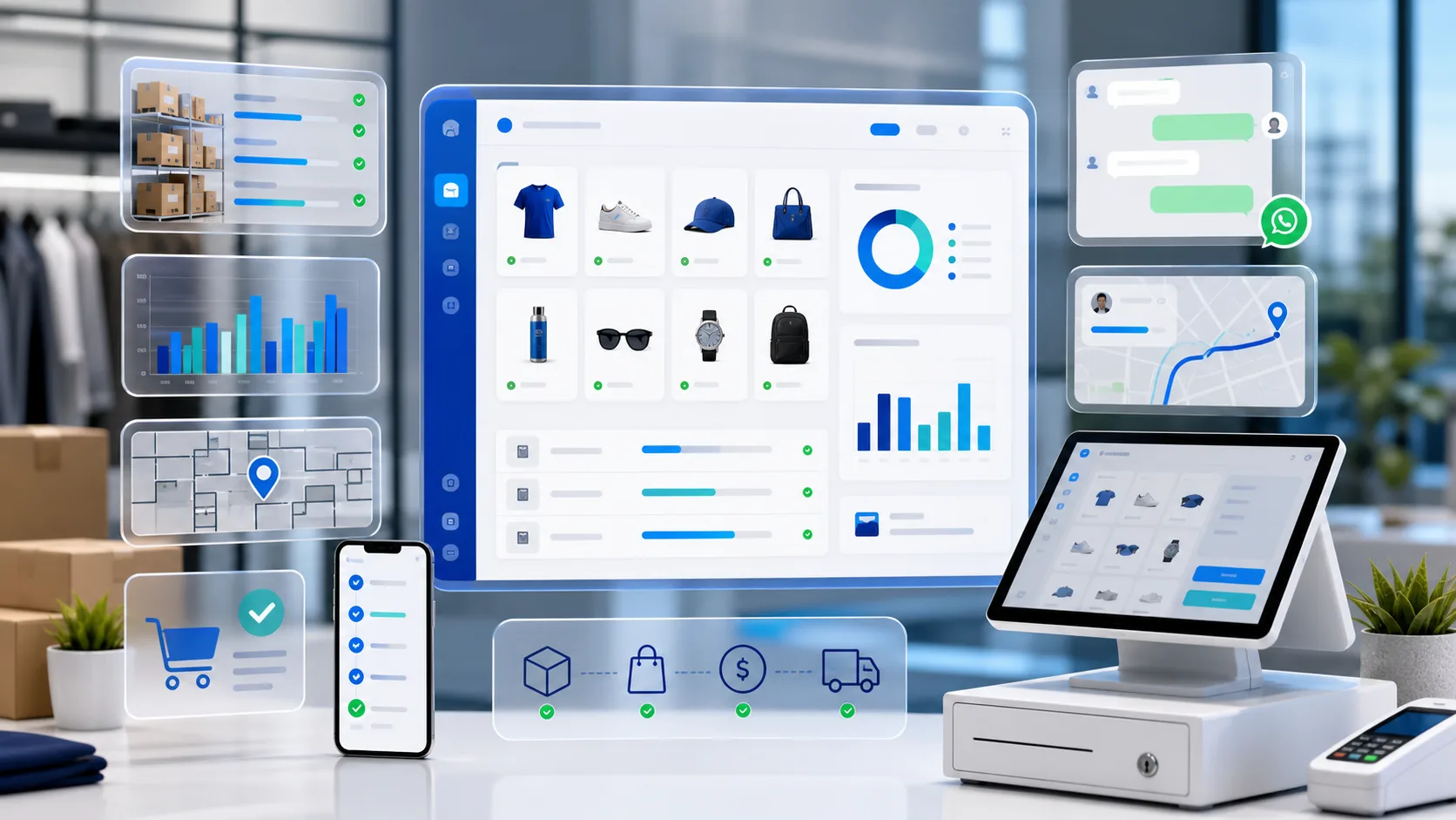 Interfaz de SoluMarket para ventas, inventario y canales comerciales